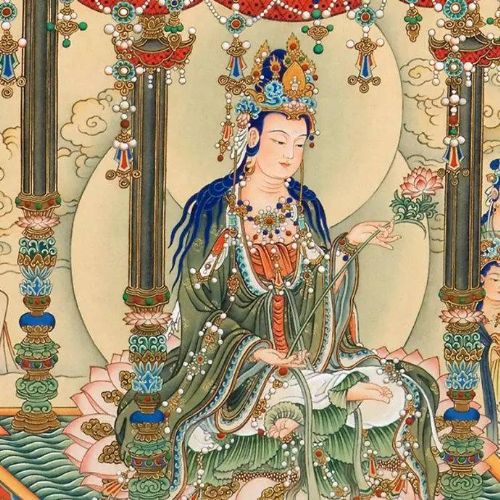 大势至菩萨头顶上宝瓶的来历(令人涕泪感动) 大势至菩萨头顶上宝瓶的来历(令人涕泪感动)