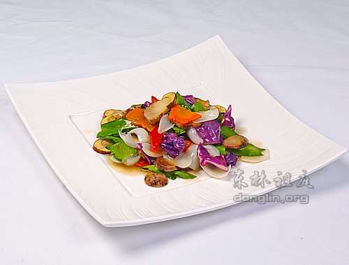 东林素食--百合龙豆炒牛肝菌_东林祖庭 东林素食--百合龙豆炒牛肝菌_东林祖庭