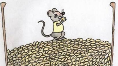 佛教寓言:米缸中的老鼠 佛教寓言:米缸中的老鼠