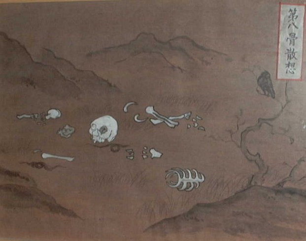 对治美色淫欲的《九相图》 对治美色淫欲的《九相图》