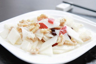 大厨教做色香味俱全的山药核桃仁 大厨教做色香味俱全的山药核桃仁